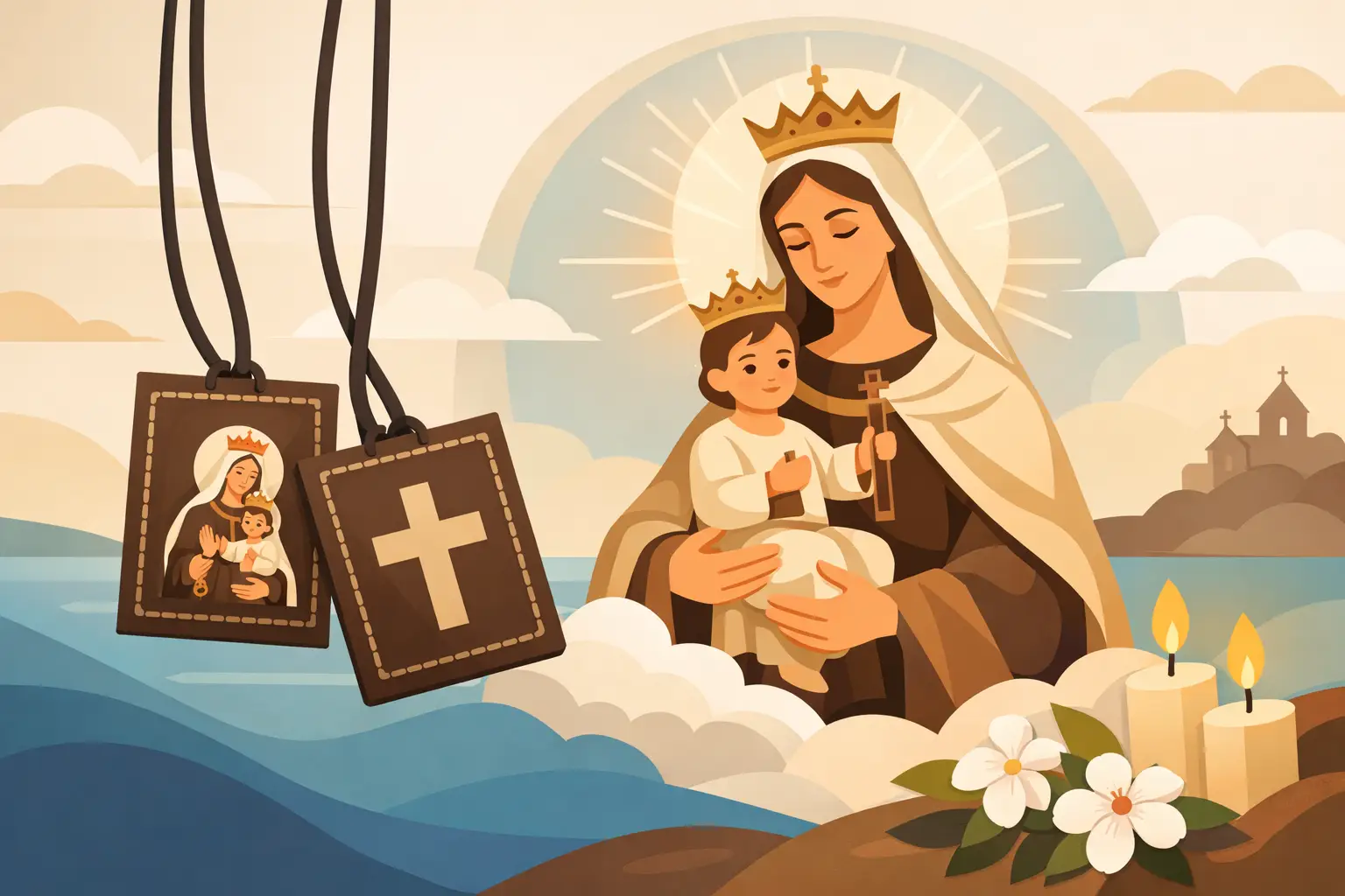 El escapulario de la Virgen del Carmen